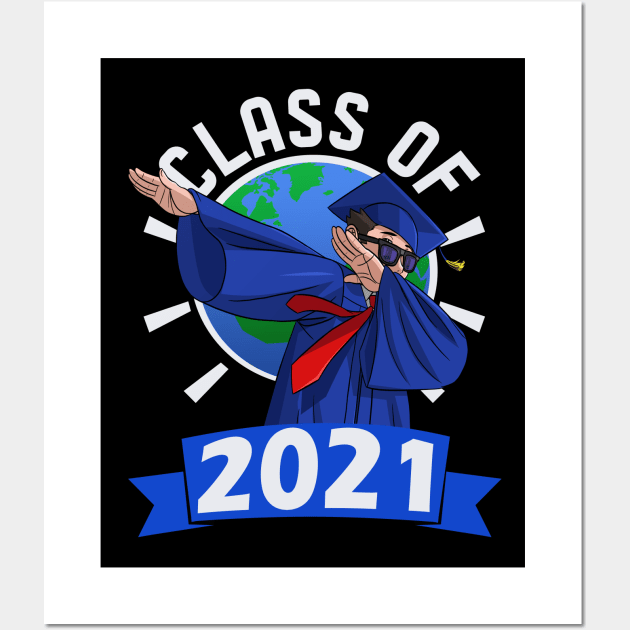 Class of 2021 Graduation Dabbing Dance Boy Wall Art by Noseking